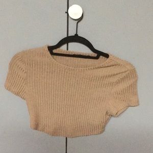 Size small brown crop top